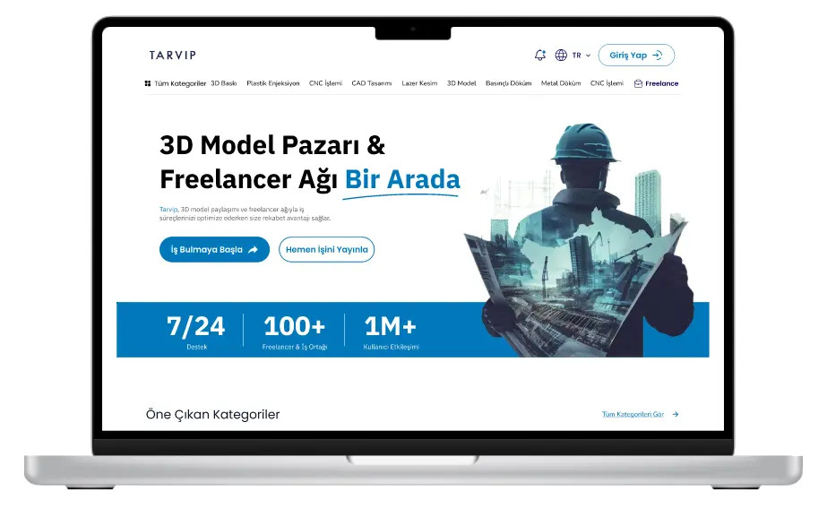 Tarvip – Endüstriyel Dijital Pazar design process 2